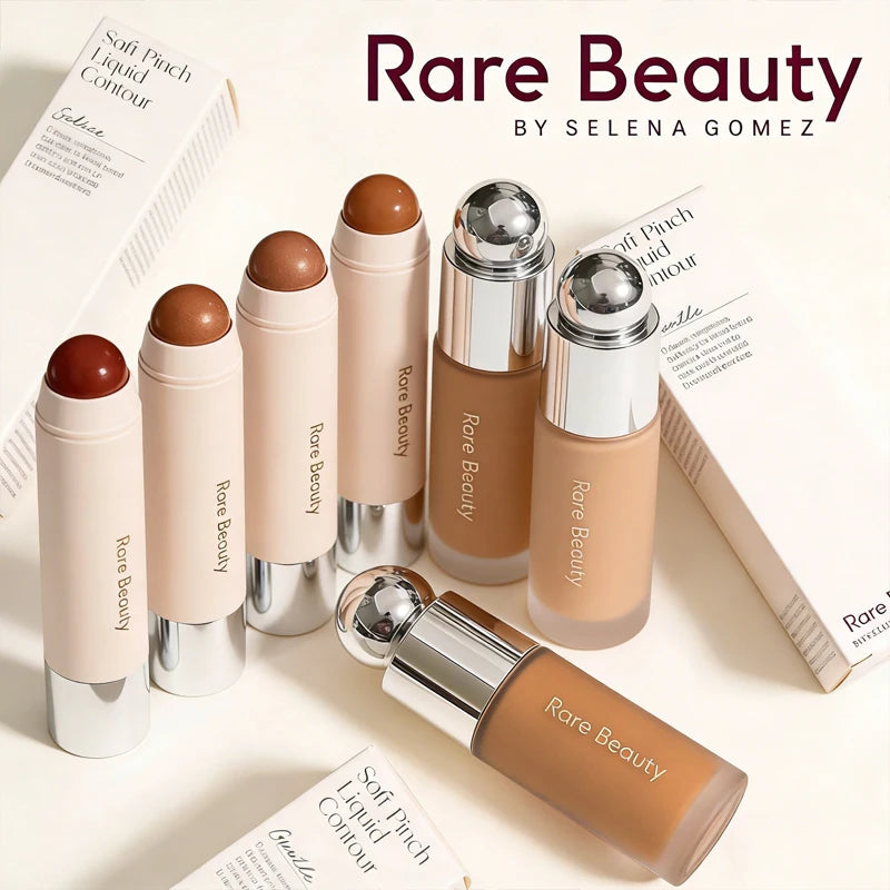 Rare Beauty Barra de Contorno Facial 3D, Bronceador, Iluminador Líquido Brillante para Mejillas, Maquillaje con Toque Femenino
