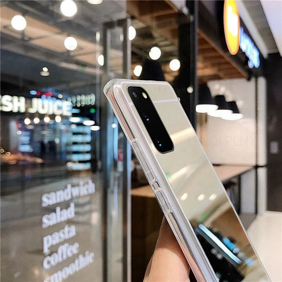 Funda de silicona suave con espejo de maquillaje para Xiaomi Poco M3 X6 Redmi Note 10 11 Pro Plus 5G 10S 11S 10A 10C