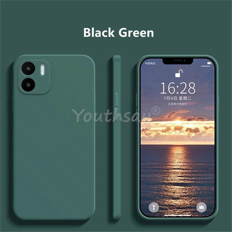 Funda para Redmi A1, Carcasa para Xiaomi Redmi A2 A1, Funda Protectora Original de Silicona Líquida Suave TPU para Teléfono Redmi A1