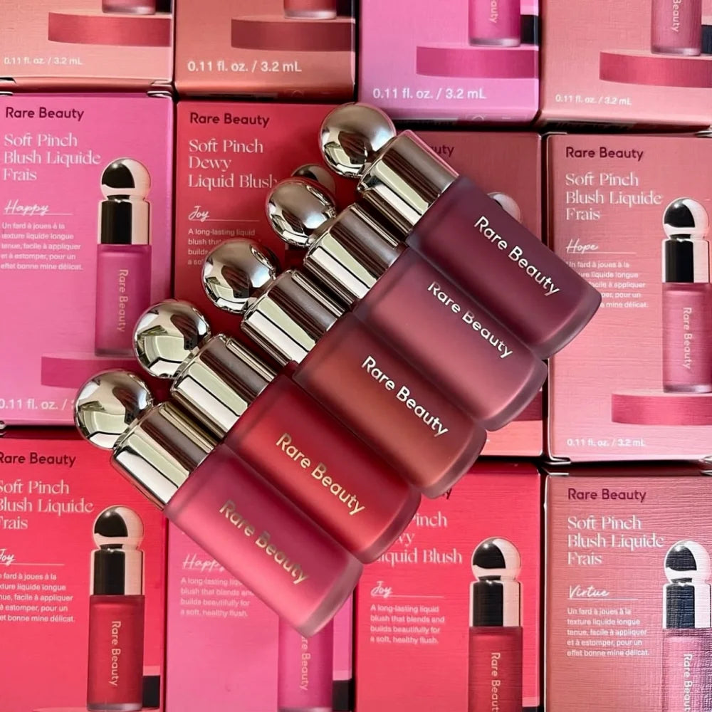 Rubor Líquido Soft Pinch de Rare Beauty, Sedoso, Ligero, Transpirable, de Larga Duración, Maquillaje Voluminizador, Hope Love Virtue Happy Wonder Worth