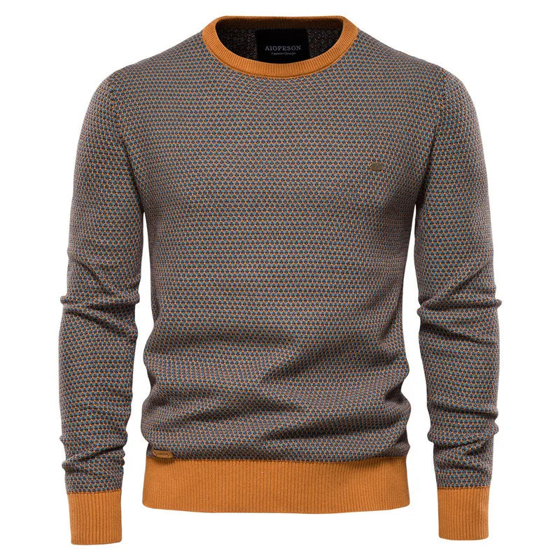Nueva moda Otoño Invierno hombres cuello redondo manga larga Casual moda jerseys de punto masculino Baisc suéteres camisetas ropa Tops