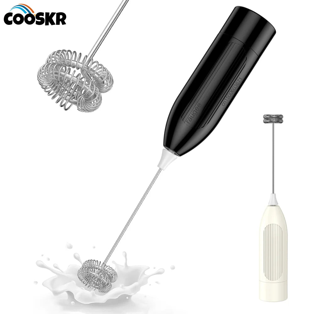 Espumador de Leche Eléctrico, Mini Batidor de Café, Mezclador Manual Inalámbrico para Cappuccino y Latte