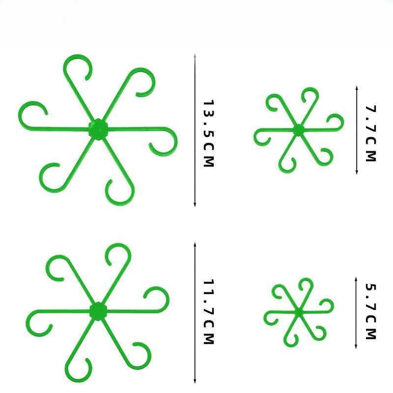 Marco de soporte antienredos para plantas de 4 piezas, soporte para plantas verdes/marco de fijación hidropónico para flores/marco para tallos de plantas/marco para macetas
