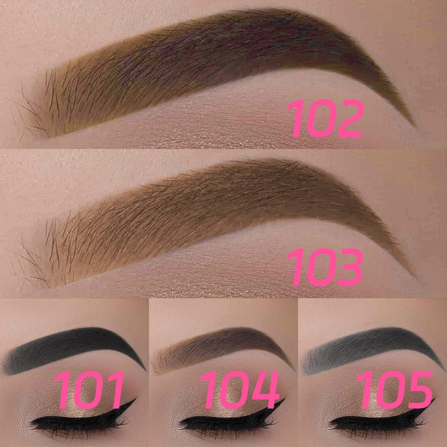 Lápiz de cejas 2 en 1, cosméticos profesionales, maquillaje para mujeres, 5 colores, pincel de tatuaje de cejas resistente al agua, lápiz de cejas de larga duración