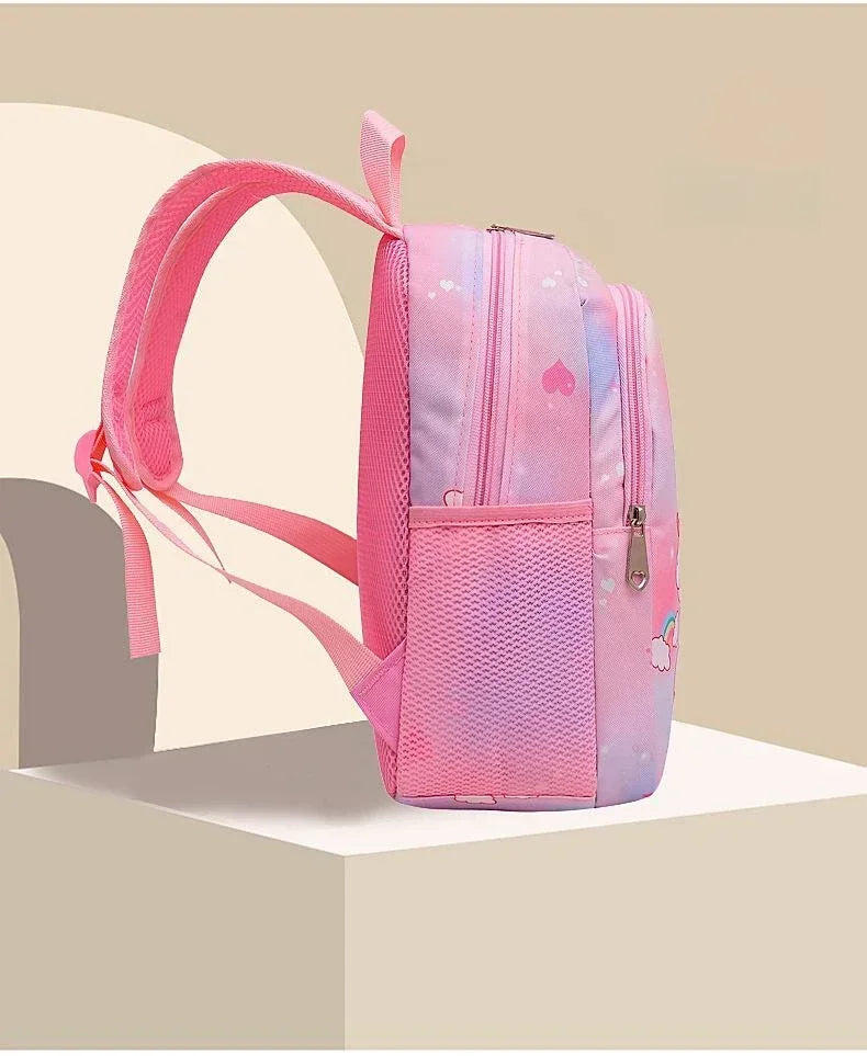 Nueva mochila para niños, bonita mochila escolar con estampado de sirena y unicornio de dibujos animados, mochila escolar ligera para guardería