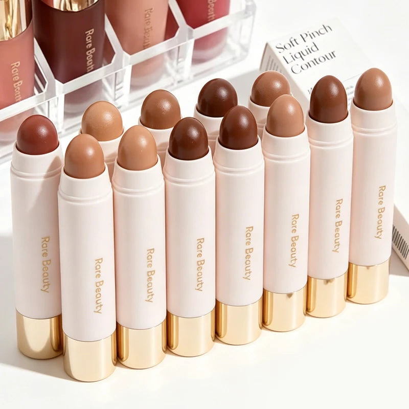 Nuevo Bronceador Tridimensional en Barra Rare Beauty Always Sunny Silky, Maquillaje Natural con Efecto Sombra, Rubor Líquido, Cosméticos Faciales