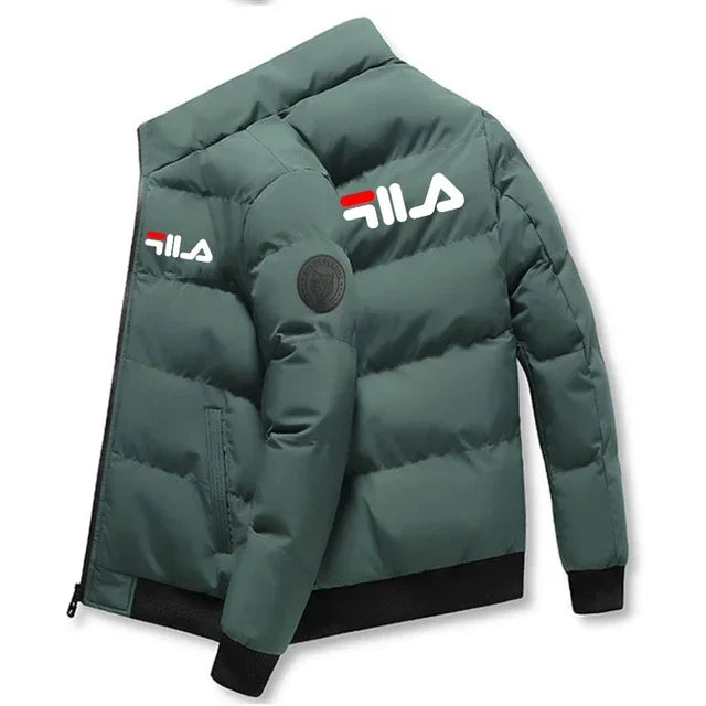 Abrigo Corto de Invierno para Hombre, a la Moda 2026, Grueso y Cálido, Cortavientos, con Cierre y Estampado, Chaqueta Casual para Hombre, Tallas M-5XL, Parka