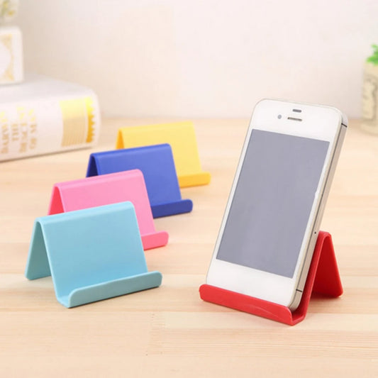 Soporte Universal para teléfono móvil, soporte de escritorio de plástico, Color caramelo, Mini soporte portátil para teléfono inteligente