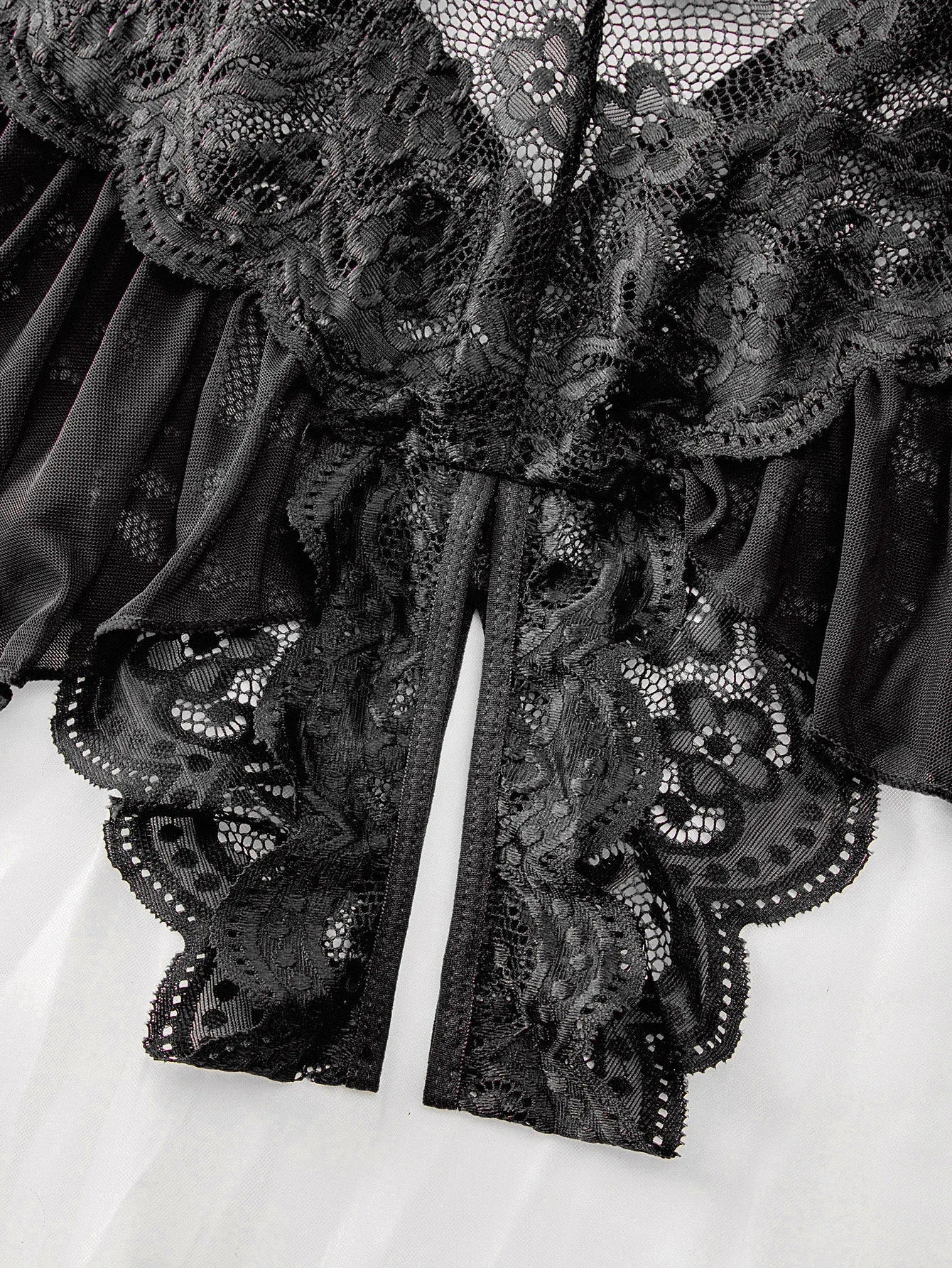 Conjunto de lencería erótica hueca de realce para mujer, ropa interior transparente de encaje, conjunto de sujetador erótico ajustado, vestido de dormir Sexy de encaje a la moda
