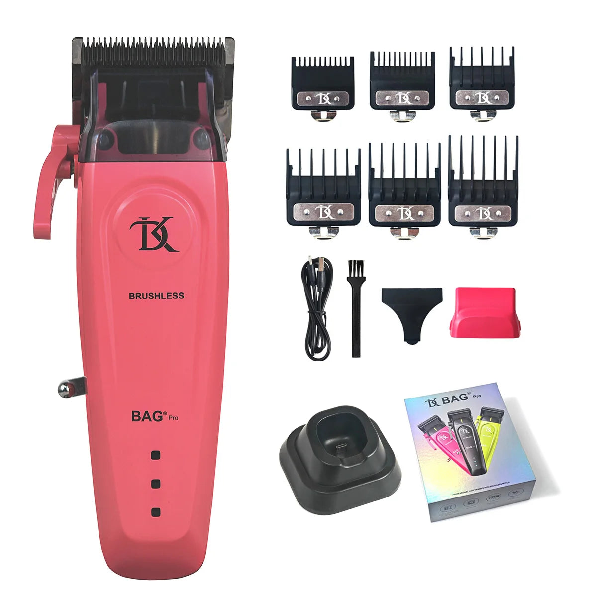 Cortapelos profesional para hombres 2025 DKBAG-078 recortador de barba dentada con cuchilla DLC con carga USB y Motor sin escobillas 7200 RPM