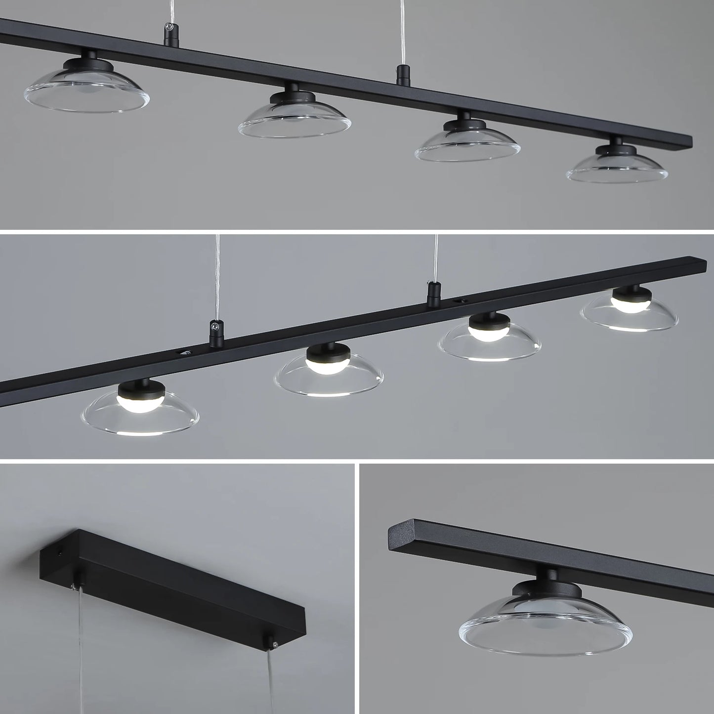 Iluminación Led moderna para sala de estar, candelabros de tira larga para mesa de comedor, iluminación de techo, sala de reuniones, lámparas de Bar y Café, lámpara interior
