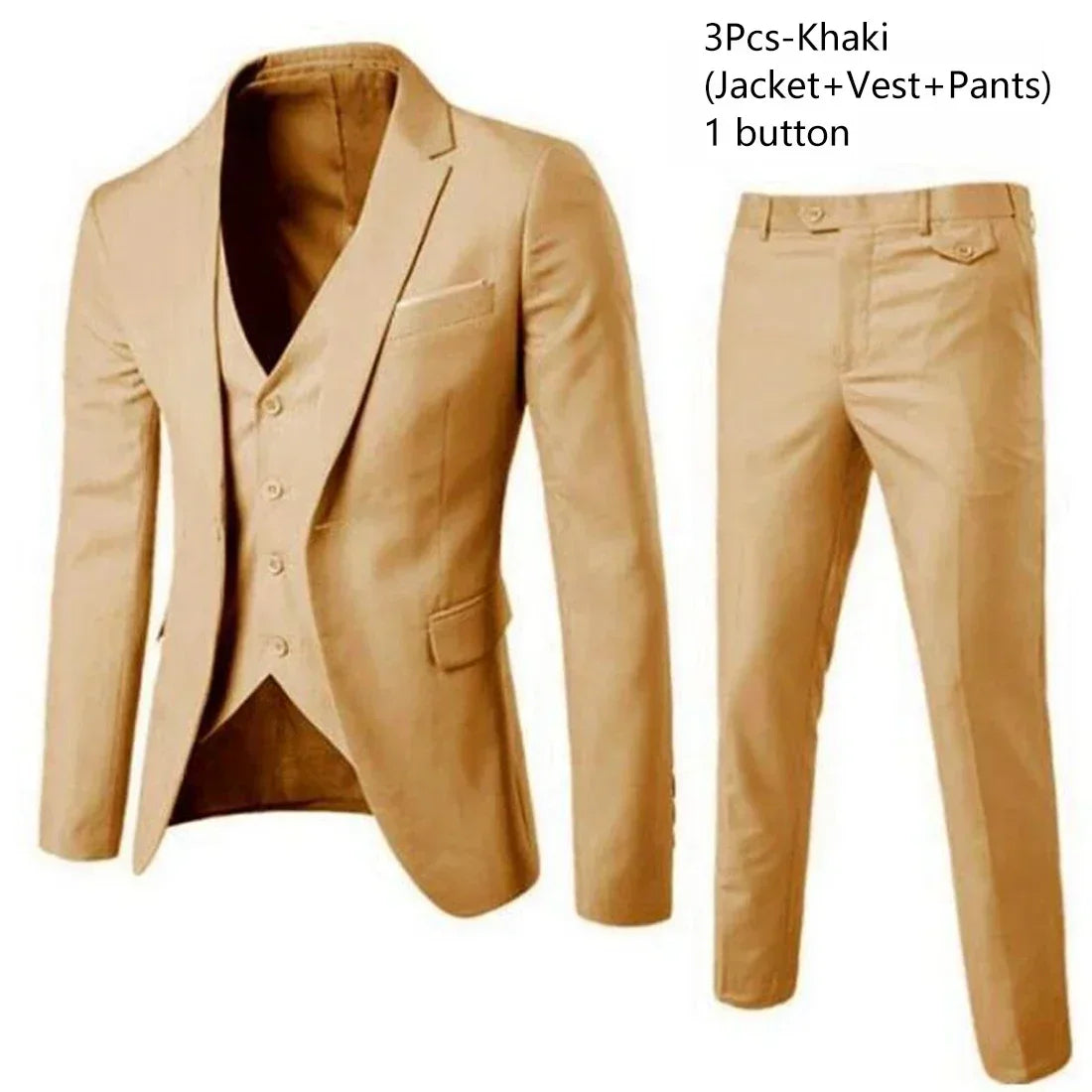 Trajes para hombre, conjunto de 3 piezas, moda elegante para boda, chaquetas completas clásicas, chaleco, pantalones, Blazers, traje Formal 2025