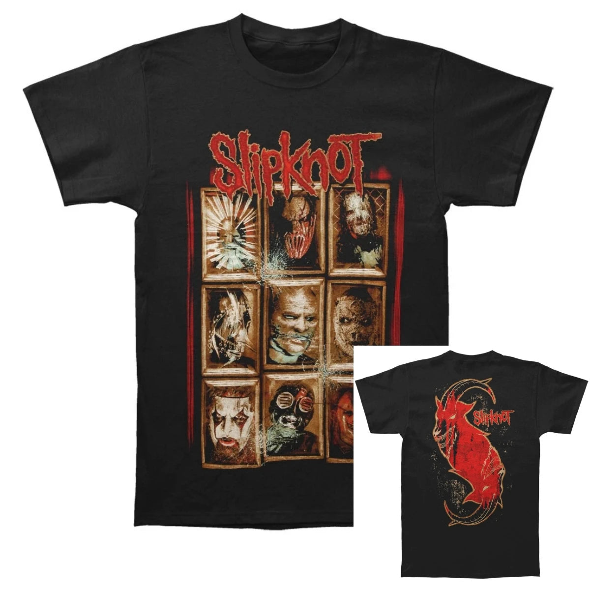 Camiseta con estampado de banda de estilo gótico de SLIPKNOT, camiseta gráfica 100% de algodón para hombres y mujeres, ropa de calle de verano