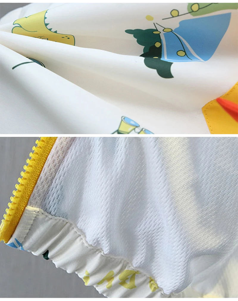 Chaqueta con capucha de dinosaurio de dibujos animados para niños pequeños, ropa de abrigo informal, rompevientos, abrigos para niños de 1 a 6 años, Primavera