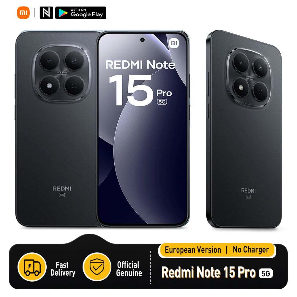 Xiaomi Redmi Note 15 Pro 5G Versión Europea 8+256GB MTK Dimensity 7400-Ultra Pantalla AMOLED 6,83" 1.5K, 120Hz, 200MP, IP68, NFC