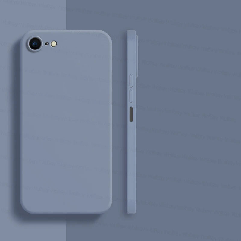 Para iPhone 8 funda para iPhone SE 2022 2020 7 8 Plus funda de lujo a prueba de golpes suave TPU silicona líquida funda trasera de teléfono