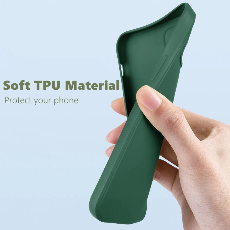 Para iPhone 8 funda para iPhone SE 2022 2020 7 8 Plus funda de lujo a prueba de golpes suave TPU silicona líquida funda trasera de teléfono