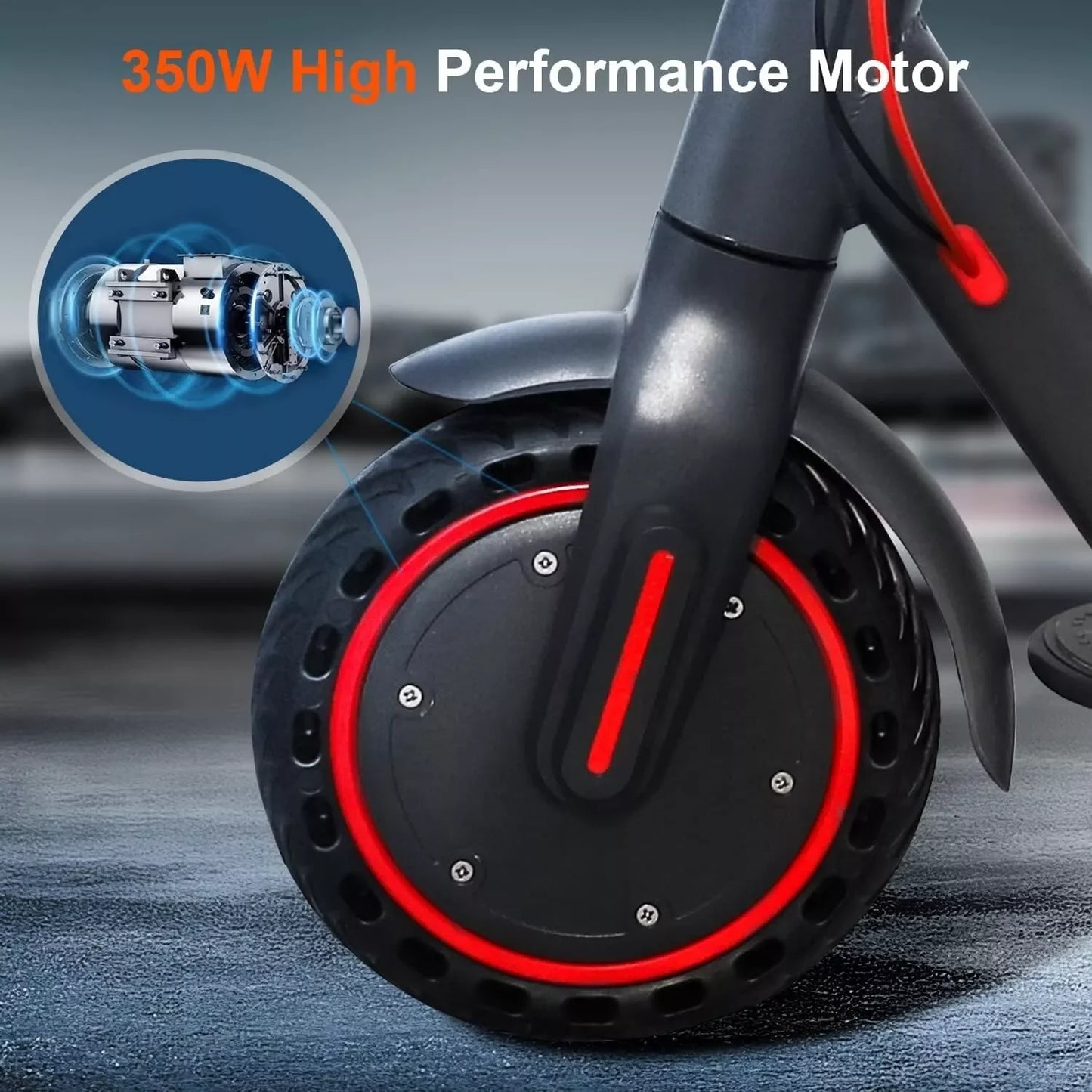 Patinete eléctrico AOVOPRO LADPED LP60, 350W, 19mph, velocidad máxima, neumático de 8,5 pulgadas, patinete eléctrico plegable, rango máximo de 16 millas para adultos