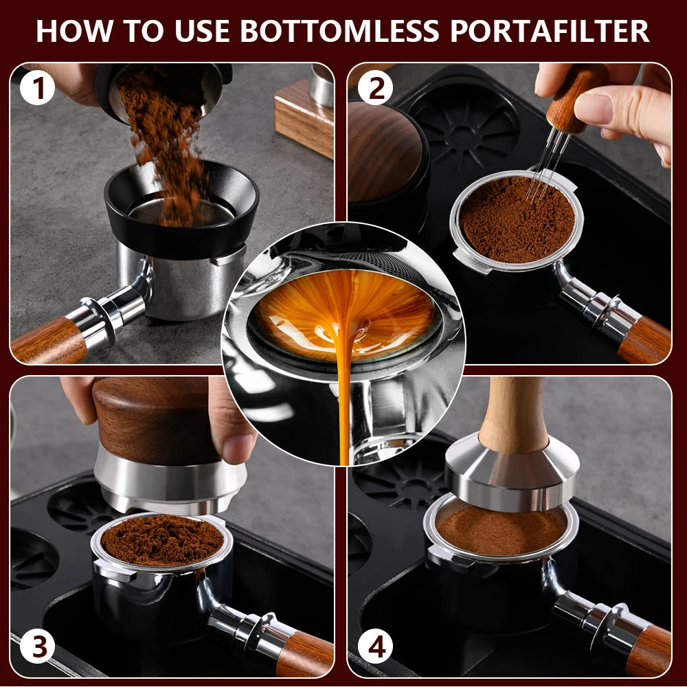 Portafiltro sin fondo para café, 51mm, para Homix H11 Oster Cecotec Hibrew, cesta de filtro de repuesto de 1 y 2 tazas, accesorio para máquina de café expreso