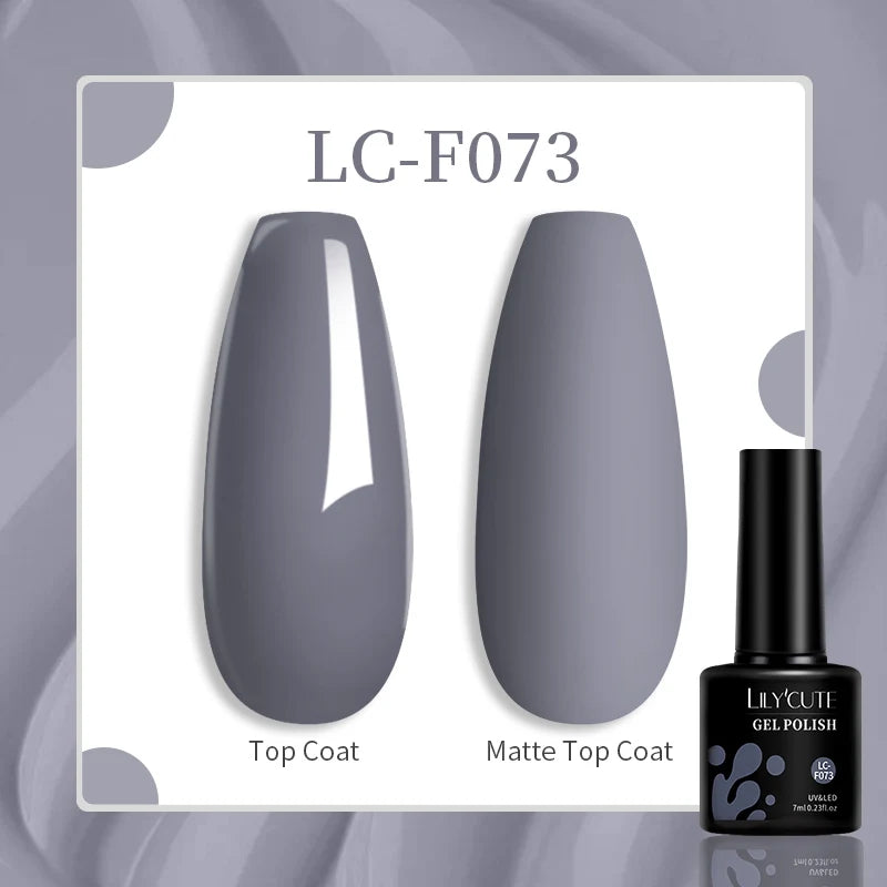 LILYCUTE-esmalte en Gel para uñas, barniz semipermanente para manicura, con LED UV, 129 colores, 7ML