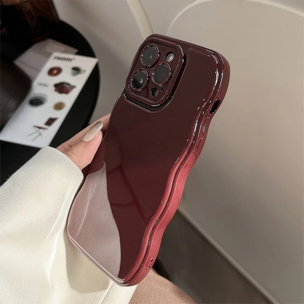 Nueva funda de teléfono ondulada para hombres y mujeres para iPhone 12 13 14 15 16 Pro Max a prueba de golpes disipar el calor fundas blandas de silicona carcasa protectora