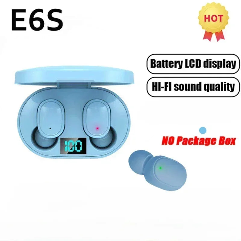 Auriculares inalámbricos Bluetooth E6S TWS auriculares Bluetooth auriculares inalámbricos auriculares con cancelación de ruido con micrófono