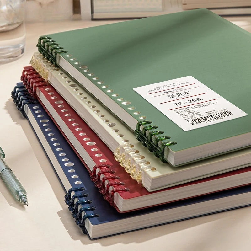 Cuaderno Espiral de 60 Hojas B5, Diseño Vintage de Alta Estética, Hojas Sueltas, Agenda para Oficina y Material Escolar