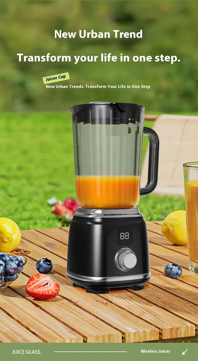 Nueva Licuadora Doméstica con 10 Cuchillas, 3000mAH, Multifuncional, Trituradora de Hielo, Extractor de Jugo, Alta Tasa de Extracción, Herramientas de Cocina