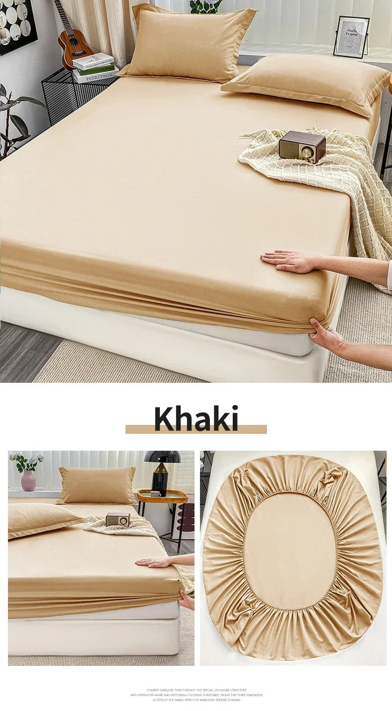 Sábana bajera cepillada de color sólido de primera calidad, tejido de satén ultrasuave para noches acogedoras: ropa de cama hipoalergénica y de fácil cuidado