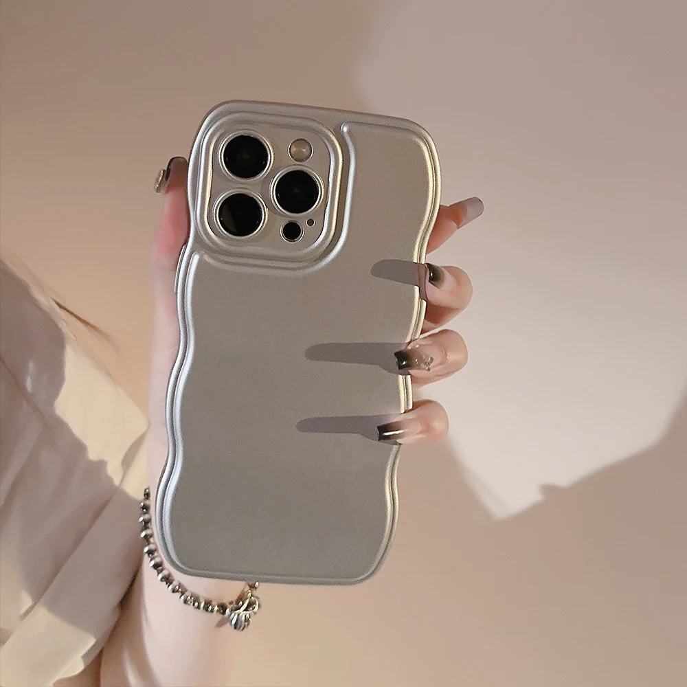 Nueva funda de teléfono ondulada para hombres y mujeres para iPhone 12 13 14 15 16 Pro Max a prueba de golpes disipar el calor fundas blandas de silicona carcasa protectora
