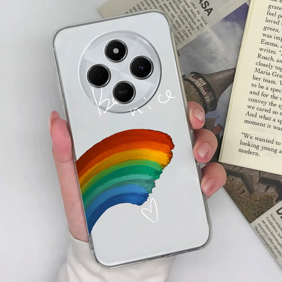 Funda de teléfono para Redmi 14C 4G, cubierta trasera creativa, transparente, suave, delgada, de silicona TPU, a prueba de golpes, protectora para Redmi14C