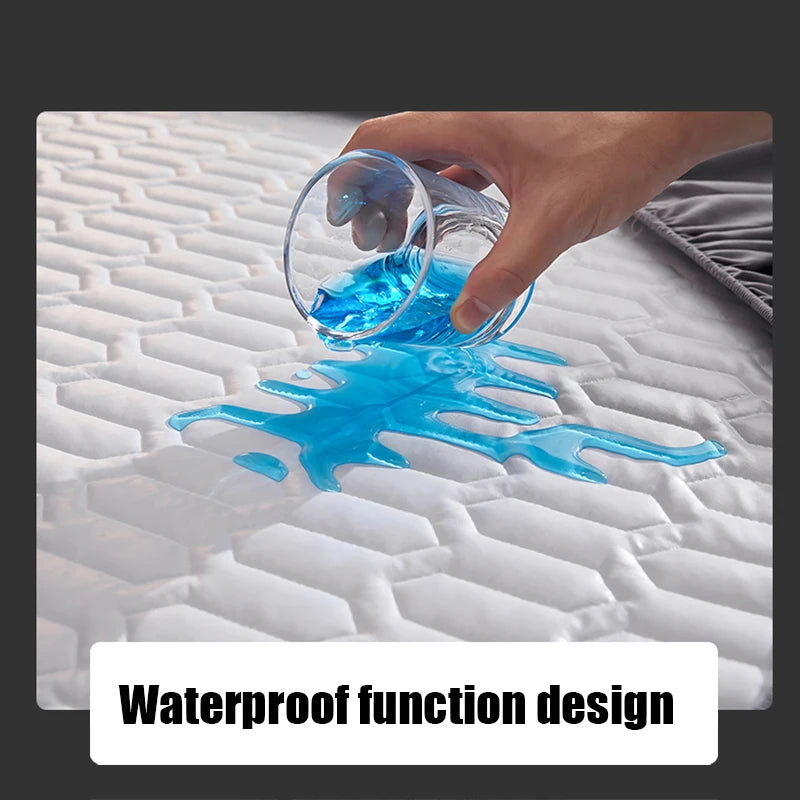 Funda impermeable para colchón, elástica y transpirable, para dormitorio, sala de estar, diseño de dibujos animados, protector de colchón impermeable, 180x200