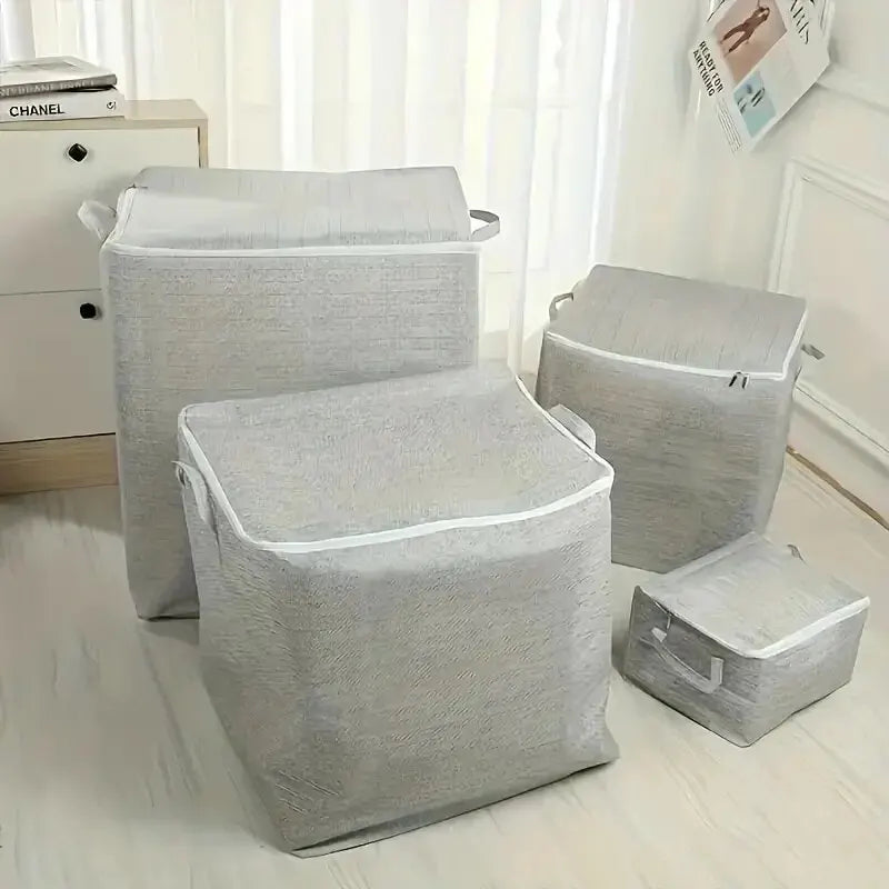 Bolsa de almacenamiento de gran capacidad para el hogar, organizador de armario de Material no tejido, se puede utilizar para ropa de edredón, juguetes, 1 unidad