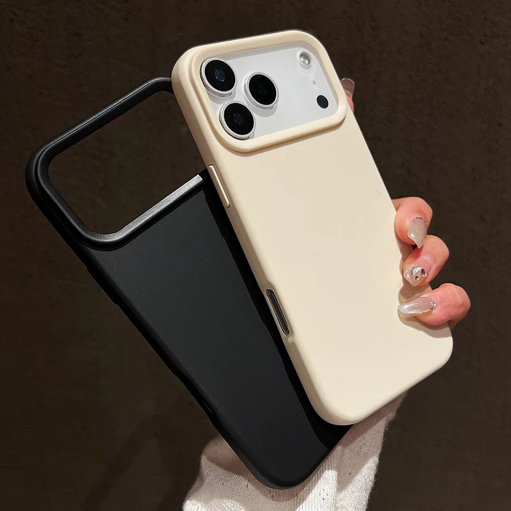 Funda protectora de silicona de Color caramelo para iPhone 17 Pro Max 17 Air 17 Pro, funda trasera de TPU suave mate a prueba de golpes