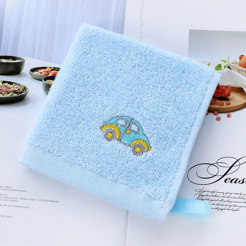 Toalla de baño de algodón para niños y recién nacidos, paño de mano de oso de dibujos animados, suave, pañuelo de baño