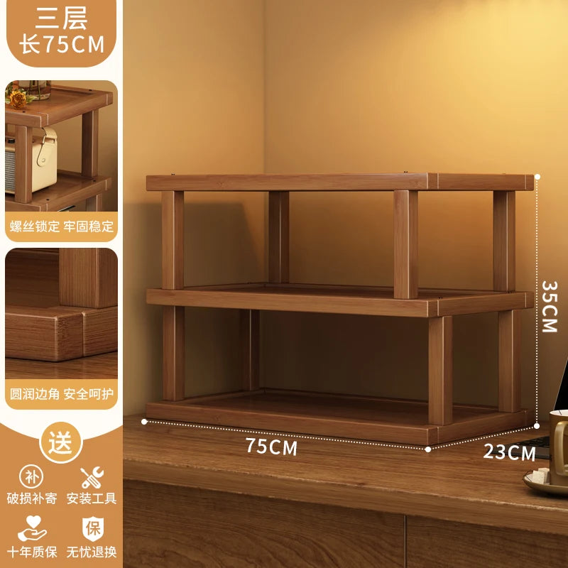 Estante de almacenamiento de escritorio de doble capa, organizador de encimera, portavasos Simple para organización de mesa de comedor y cocina