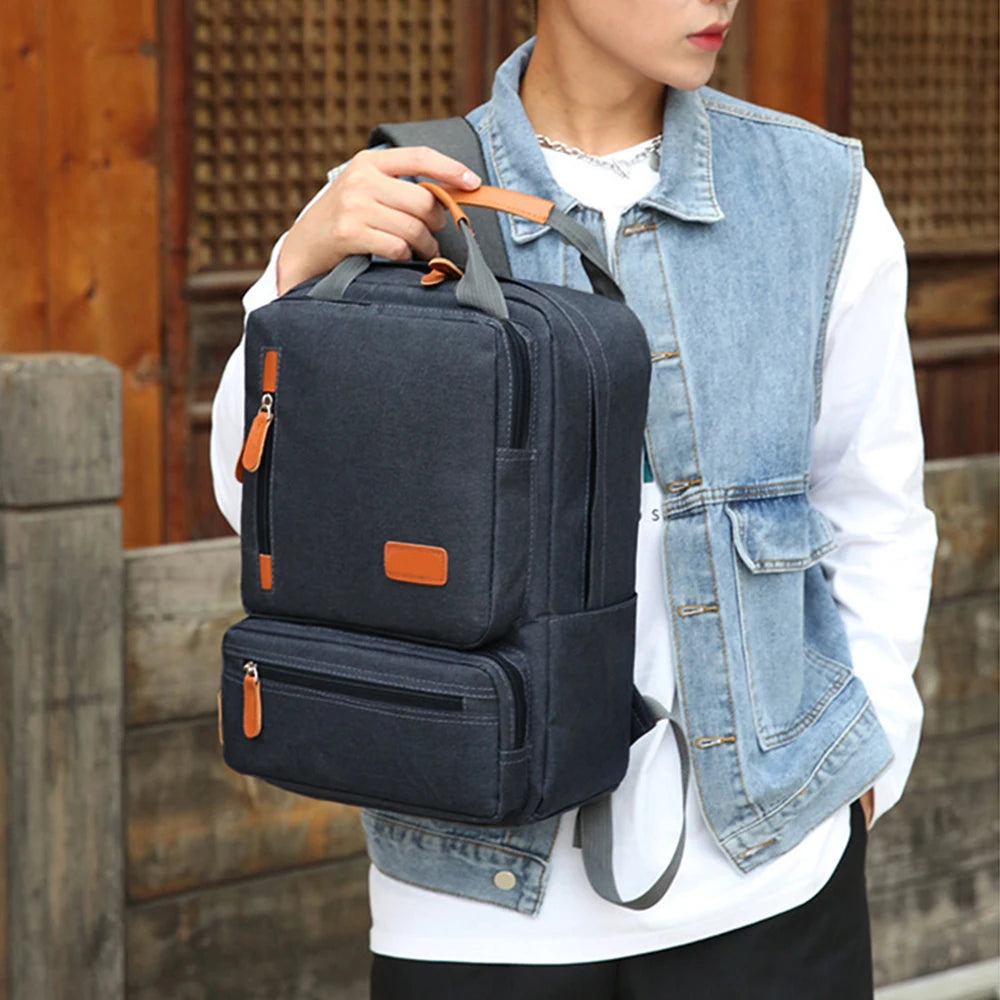 Conjunto de mochila para ordenador portátil para hombre y mujer, bolso de hombro con bolsillo pequeño para viaje, escuela, negocios, trabajo y Universidad, 3 piezas