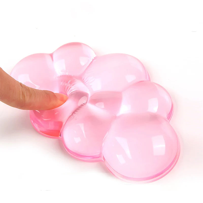 Alfombrilla de ratón para muñeca, antideslizante, de silicona transparente, soporte para muñeca, alfombrilla para ratón de muñeca con memoria, alfombrilla para teclado de ordenador portátil