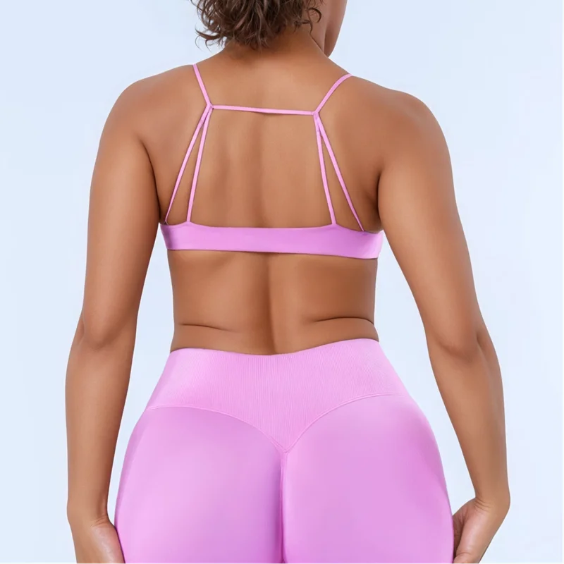 Sujetador Deportivo HISTELLO Vision Twist con Espalda Descubierta para Mujer, de Alta Sujeción, Transpirable y Suave, para Gimnasio, Entrenamiento, Running, Jogging y Fitness