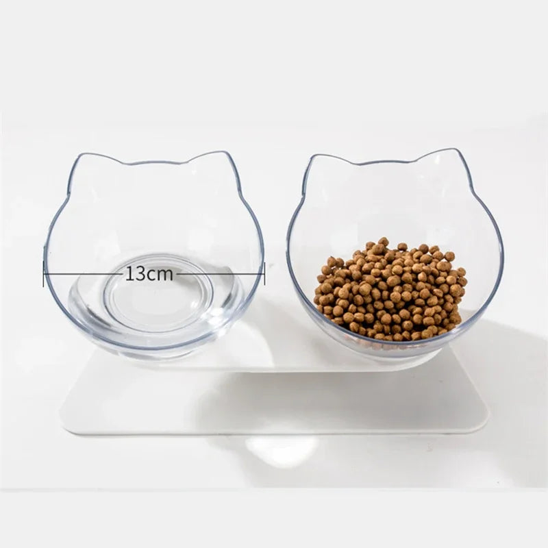 Cuenco doble antideslizante para perros y gatos, cuenco con soporte para alimentación de mascotas, cuenco de agua para gatos, cuencos para comida para mascotas, alimentador para perros, suministros de productos