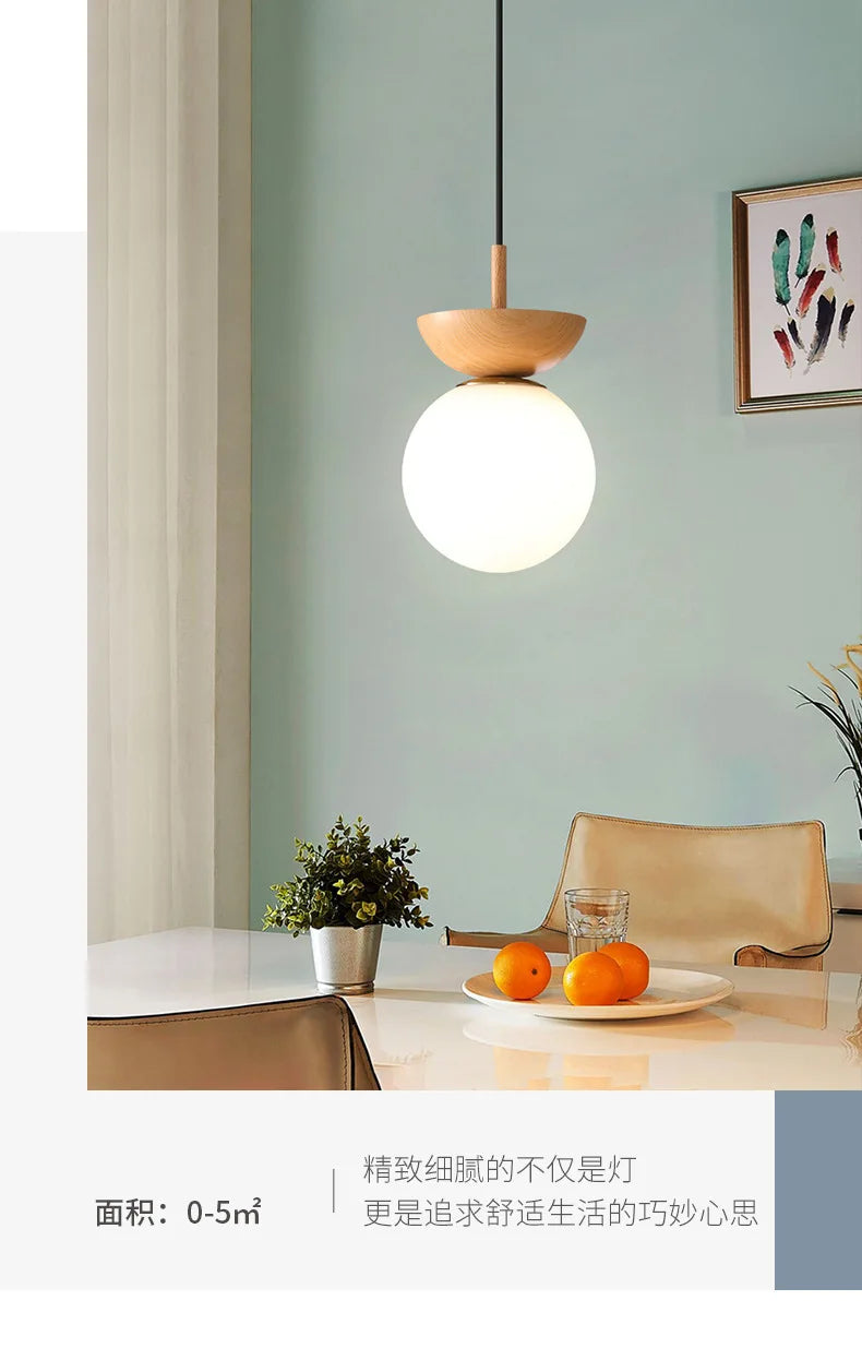 Lámparas para sala de estar, luz Led de techo para puerta de entrada japonesa, pasillo de aire, balcón nórdico, bola redonda