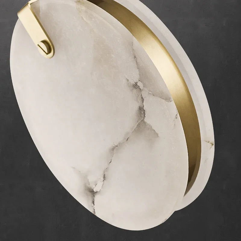 Luces colgantes largas modernas, lámpara colgante de cristal de mármol para escalera de lujo, decoración para sala de estar, accesorio de iluminación Led de piedra para Villa