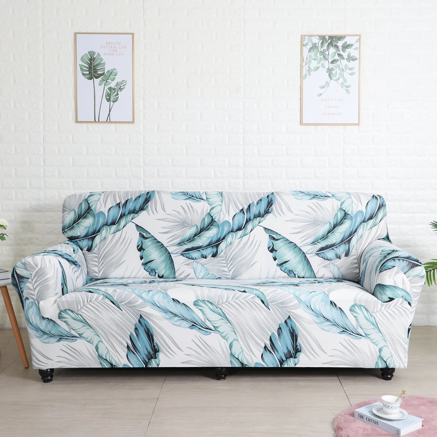 Funda de sofá de 1 pieza, funda de sofá elástica estampada/impresa para sofá esquinero de sala de estar, funda de sofá en forma de L