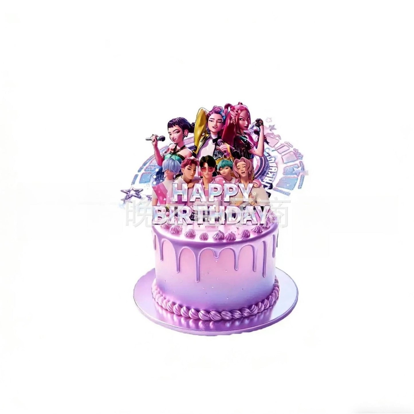 Set de Globos de Aluminio K-Pop para Grupo de Chicas, Números del 1 al 9 y Globos de Estrellas Púrpuras, Adornos para Pastel para Fiestas de Cumpleaños y Accesorios para Fotos