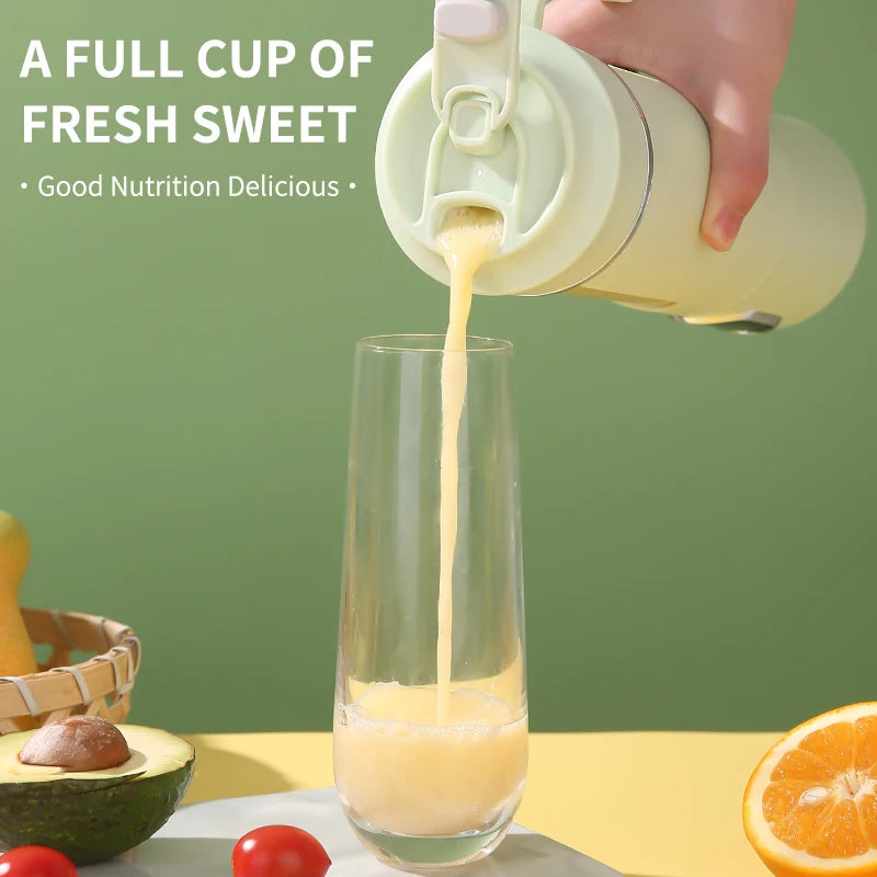 Exprimidor Portátil, Licuadora Multifuncional, Exprimidor con Carga USB, Adecuado para Hacer Smoothies, Batidos y Jugos de Frutas