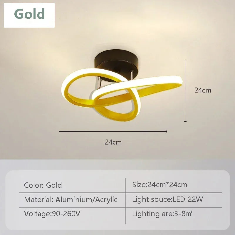 Lámpara de techo LED moderna, lámparas Led para pasillo, escalera, balcón, guardarropa, entrada, pasillo de Hotel, decoración del hogar, brillo de iluminación Led