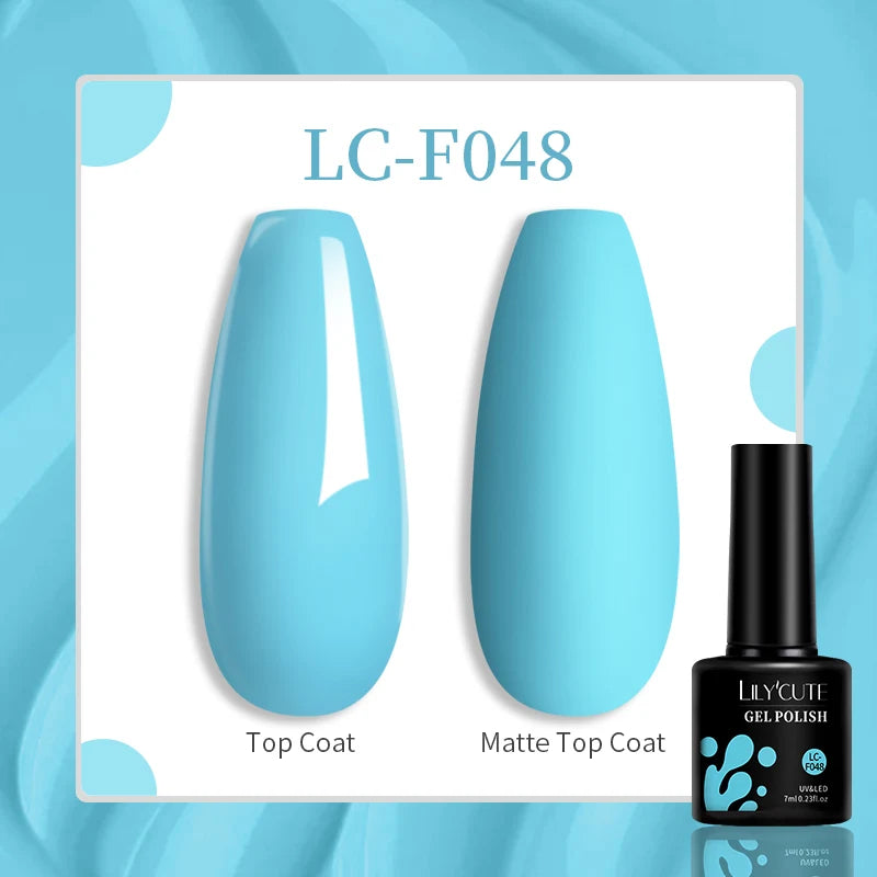 LILYCUTE-esmalte en Gel para uñas, barniz semipermanente para manicura, con LED UV, 129 colores, 7ML