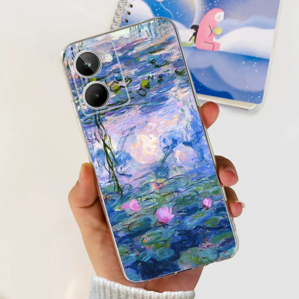 Para Realme 10 4G RMX3630 funda de teléfono suave de silicona TPU a prueba de golpes para Realme 10 funda protectora trasera con diseño de dibujos animados bonitos