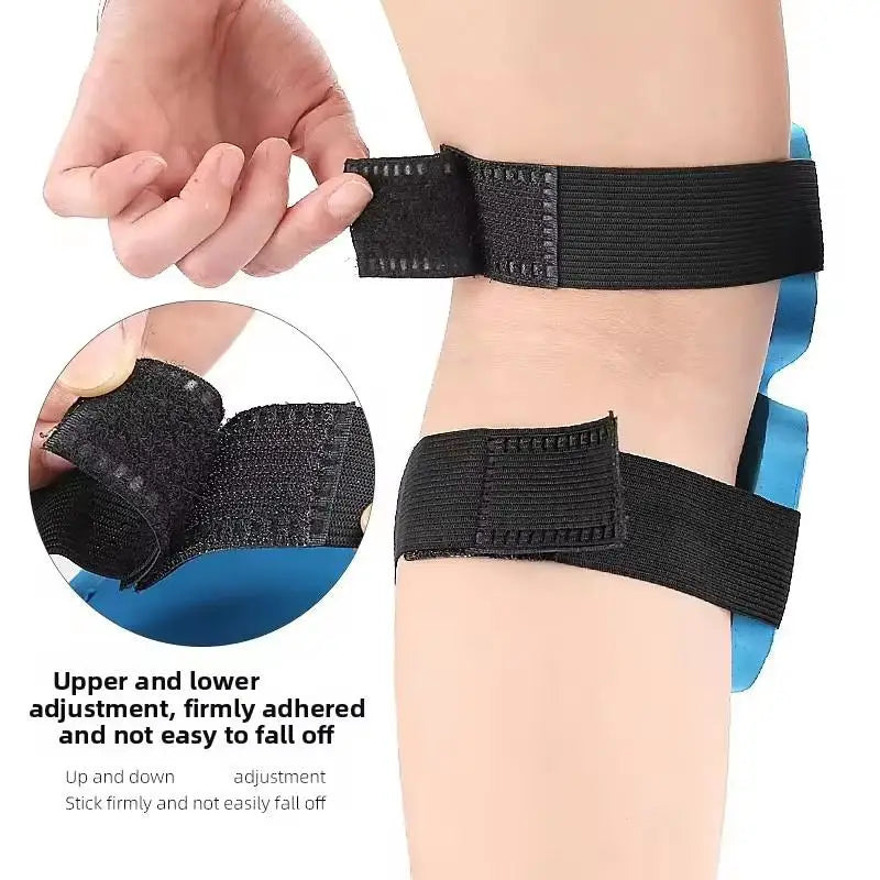 1 par de protectores de rodilla para trabajo y jardinería, gruesos, resistentes al desgaste, con correas ajustables