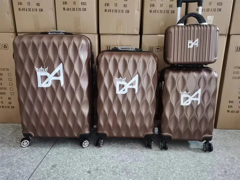 Juego de Maletas de Viaje de Cuatro Piezas con Ruedas Universales ABS, Juego de Maletas de Mano para Viajes y Viajes de Negocios en Tamaños de 14, 20, 24 y 28 Pulgadas